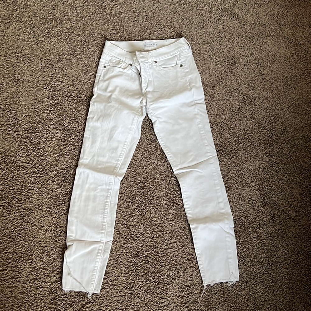 Loft white modern skinny jeans